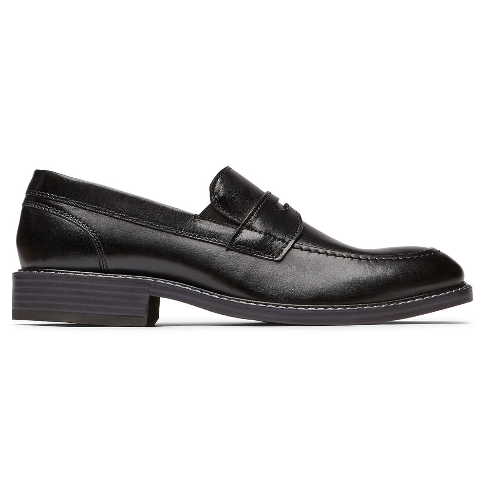 Rockport Mens Kenton Penny - Loafers Black - VJC958721